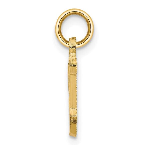 14k Yellow Gold, Isabelle Collection, Mini Letter V Initial Charm - Picture 2 of 5